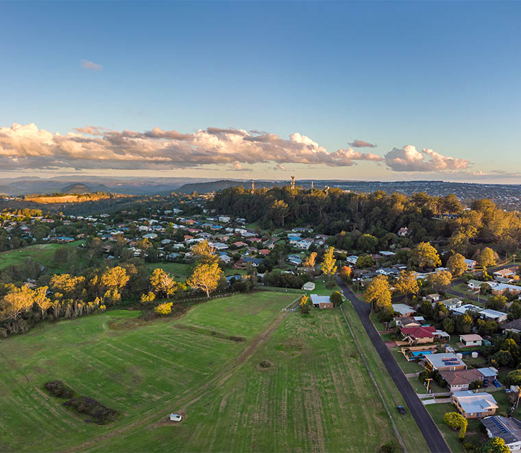 Aerial photograph of Toowoomba, Queensland