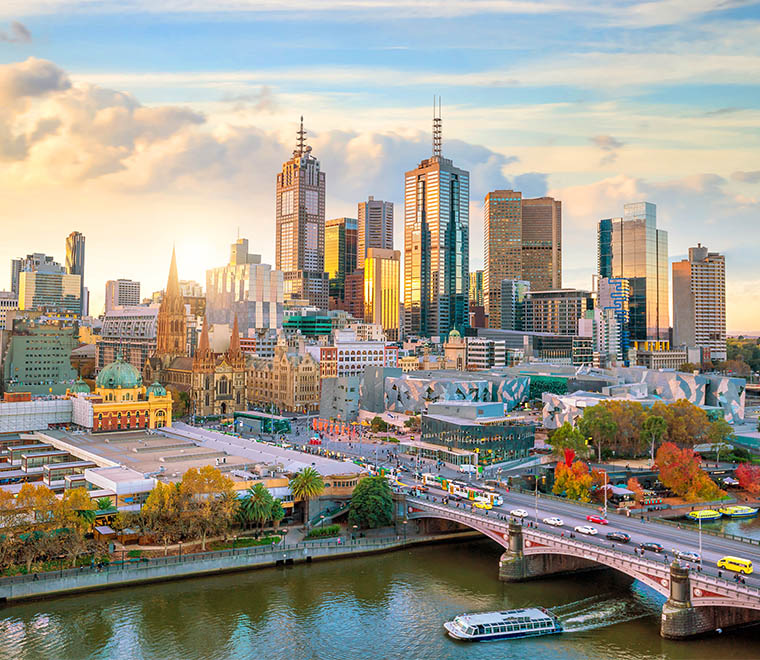 Aerial photograph of Melbourne, Victoria